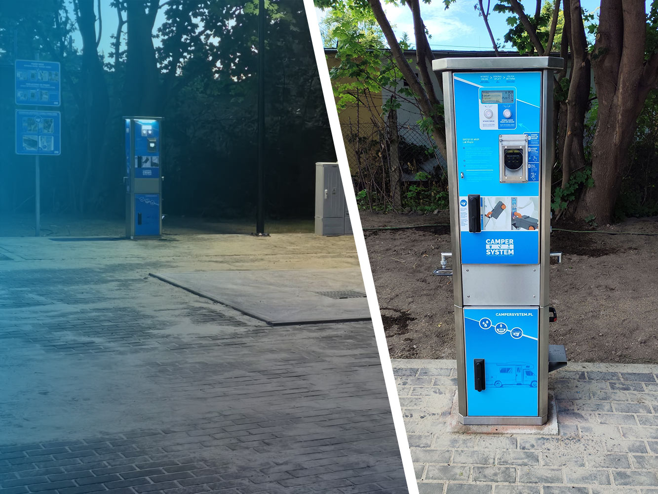 Parking dla kamperów nad jeziorem - Sztum